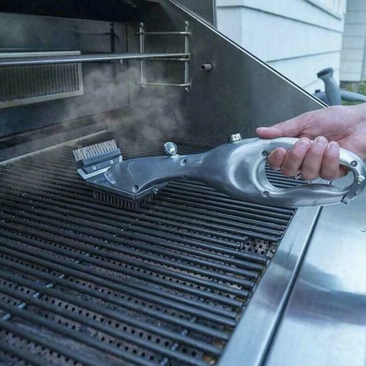 Grillborste för utomhus ångrengöring BBQ-rengörare kolskrapa