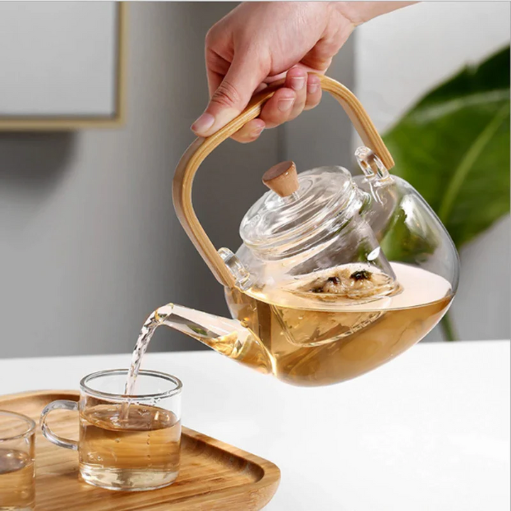 Glas Teapot Värmebeständig Borosilikatglas Teapot Kokande Teapot