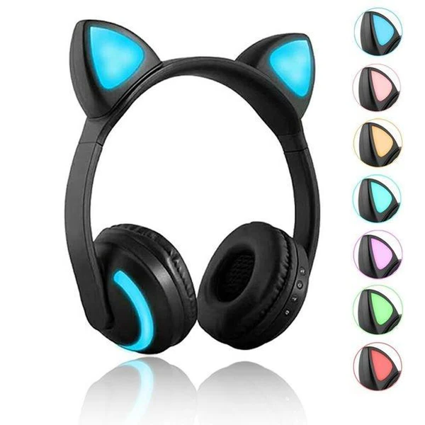 Katts lysande Bluetooth-hörlurar