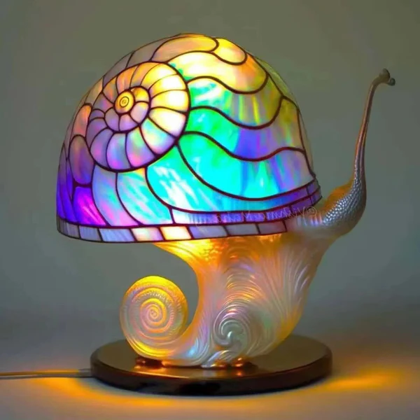 Färgat Glas Växtserie Bordslampa