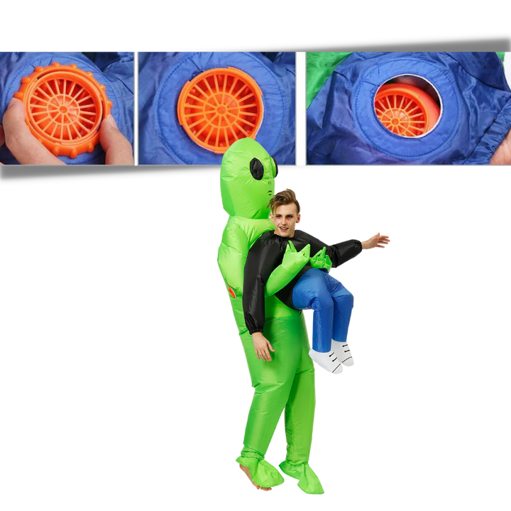 Uppblåsbar Alienkostym
