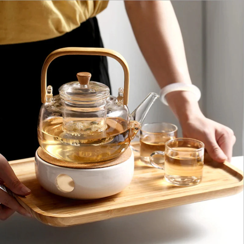 Glas Teapot Värmebeständig Borosilikatglas Teapot Kokande Teapot