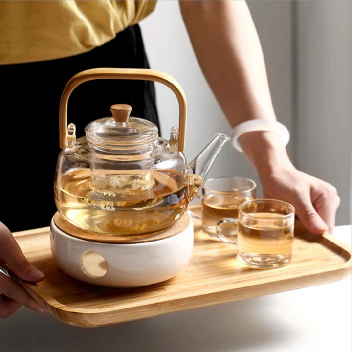 Glas Teapot Värmebeständig Borosilikatglas Teapot Kokande Teapot