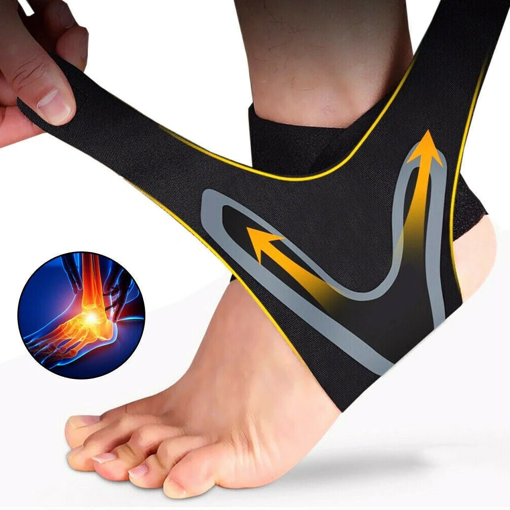 Plantar Ankel X Wrap Stöd Kompression Ärmar