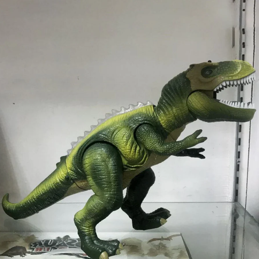 Fjärrstyrd T-Rex Dinosaurie Med LED-ljus, Gående &amp; Ropande Realistiska Dinosaurieleksaker