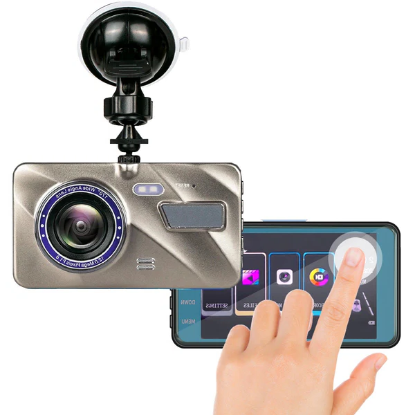 Trådlös Fram- och Bak Dash Cam Dashboardkamera för Bil med Nattseende