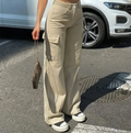 Justerbara raka cargo byxor