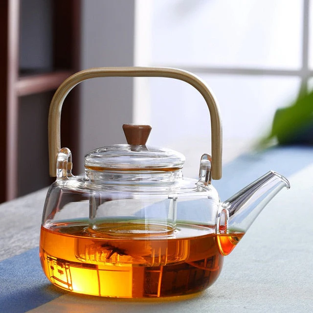 Glas Teapot Värmebeständig Borosilikatglas Teapot Kokande Teapot