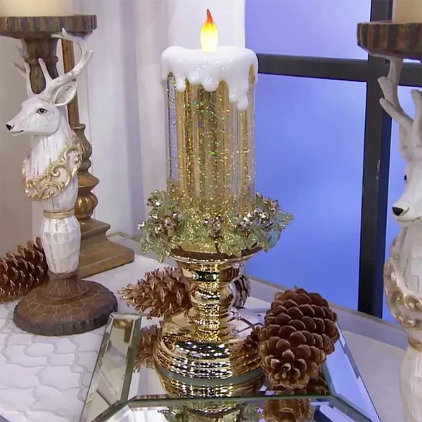 LED Julljus Uppladdningsbara Med Glitter