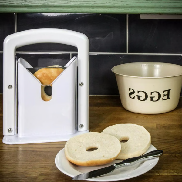 Stainless Steel Bagel Slicer För Små &amp; Stora Bagels