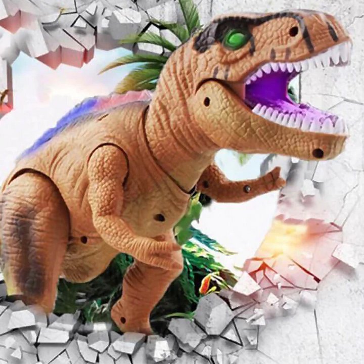 Fjärrstyrd T-Rex Dinosaurie Med LED-ljus, Gående &amp; Ropande Realistiska Dinosaurieleksaker