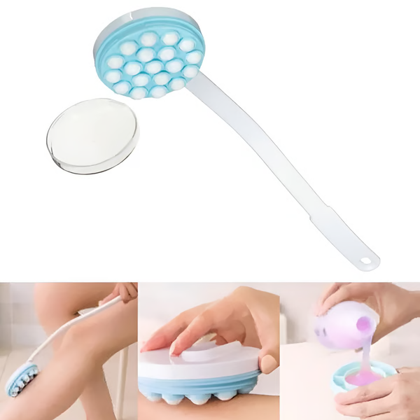 Långhandtagad Lotionapplikator och Massager – Enkel Reach Roll-On Dispenser för Slät Hud
