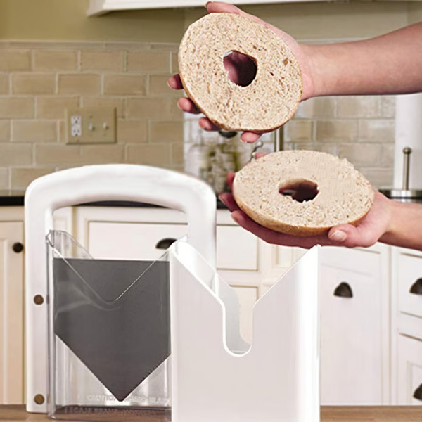 Stainless Steel Bagel Slicer För Små &amp; Stora Bagels