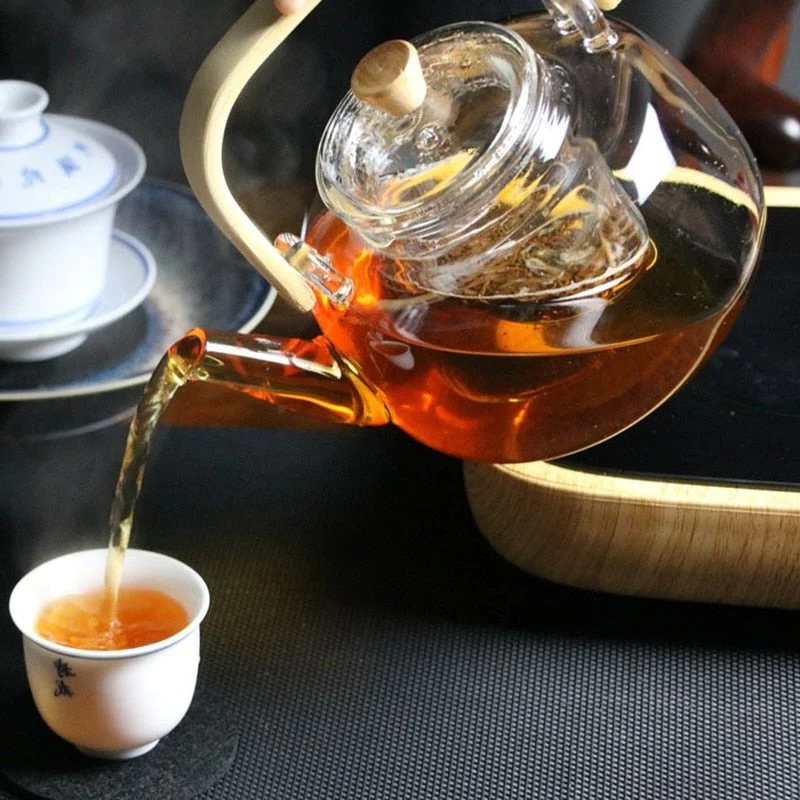 Glas Teapot Värmebeständig Borosilikatglas Teapot Kokande Teapot