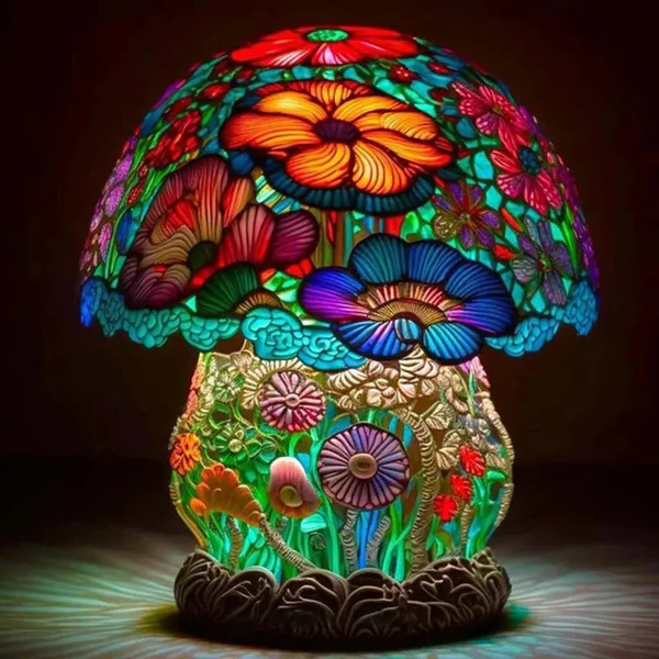 Färgat Glas Växtserie Bordslampa
