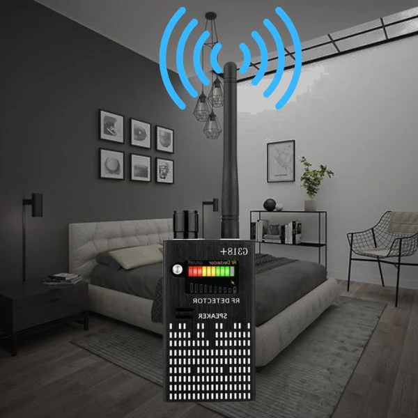 Spiondetektor Enhet | RF Bug Detektor, Dold Kamera &amp; GPS Tracker Finder med Laser Linse - Anti-Spion Signal Skydd