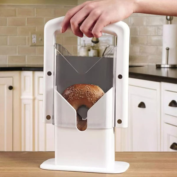 Stainless Steel Bagel Slicer För Små &amp; Stora Bagels