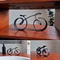 Minimalistisk Cykelskulptur i Trådram