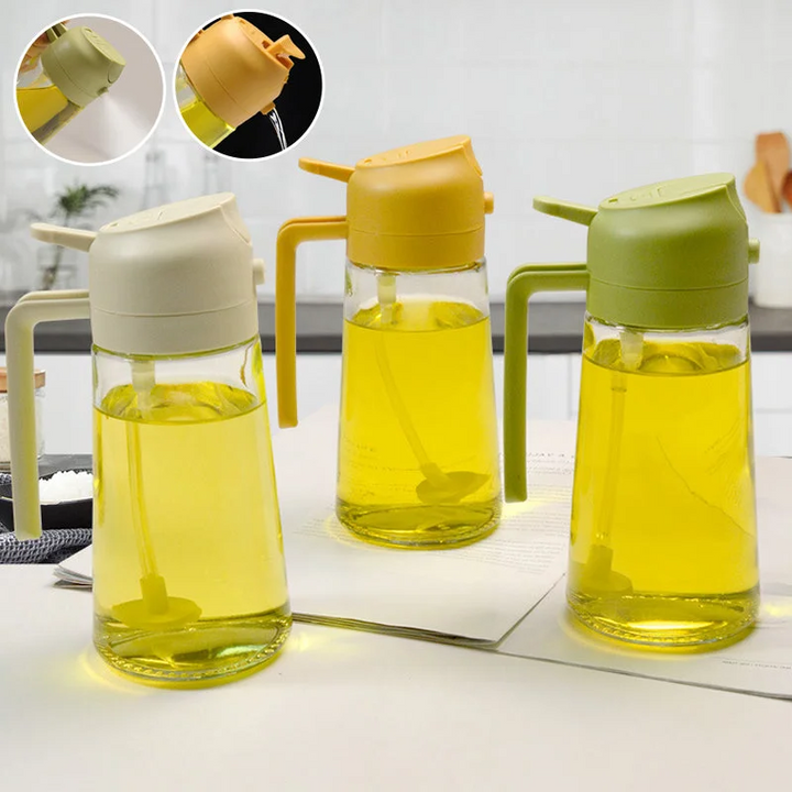 2-i-1 Glas Oljespruta och Dispenser