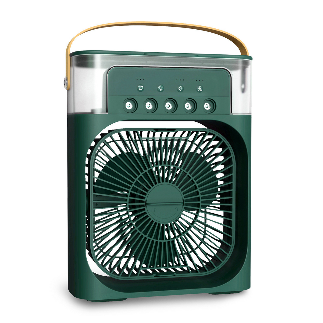 Spray Liten Fläkt Fem Hål Fuktning Liten Kylning Luftkonditionering Mini Fläkt Vattenkyld Tyst Luftkylare