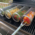 Rostfritt Stål Rullande BBQ Grillkorg