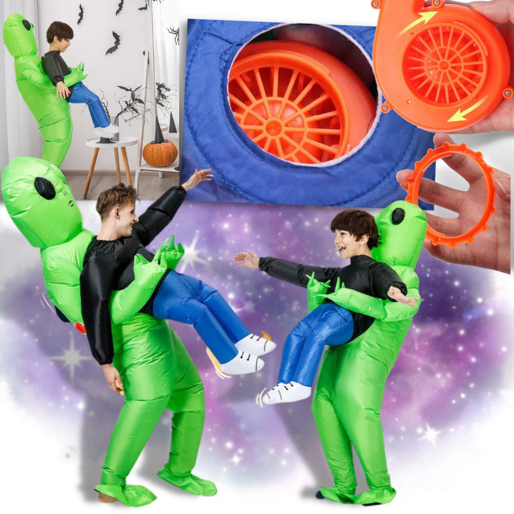 Uppblåsbar Alienkostym