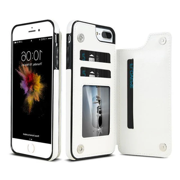 Lyxigt Läder Plånboksfodral För iPhone