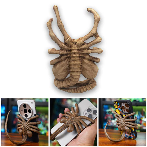 Horribel Facehugger Telefonhållare