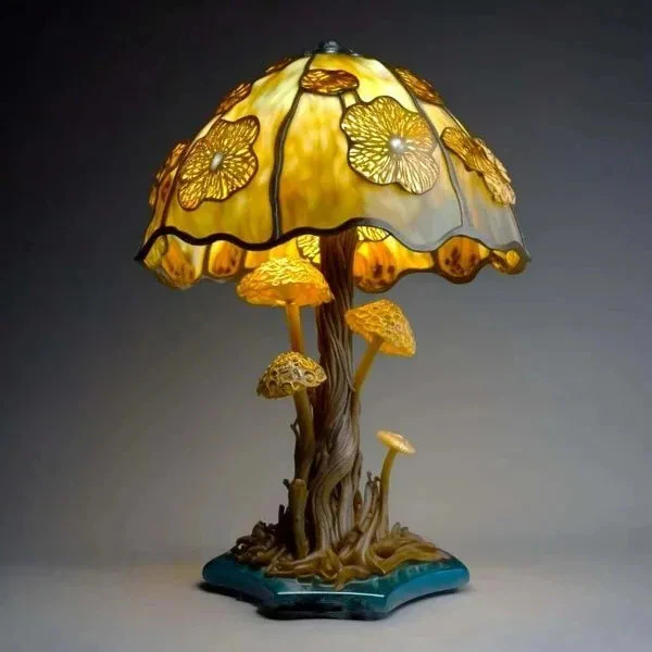 Färgat Glas Växtserie Bordslampa