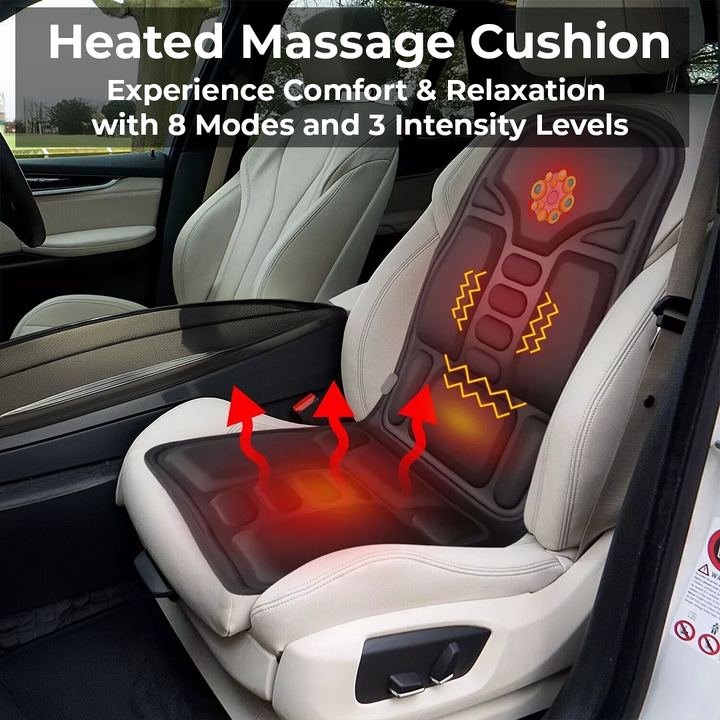 Uppvärmd massagekudde för stol och bil