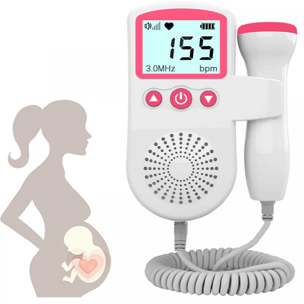 Fetal Doppler Hjärtfrekvensmonitor Hemma Graviditet Baby Fetal Hjärtfrekvens Ljuddetektor