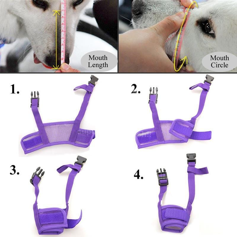Justerbar Mjuk Hund Biting Muzzle Munskydd