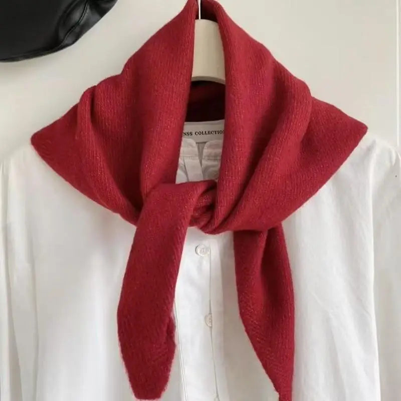Koreansk stil stickad scarf för vinter kvinnor