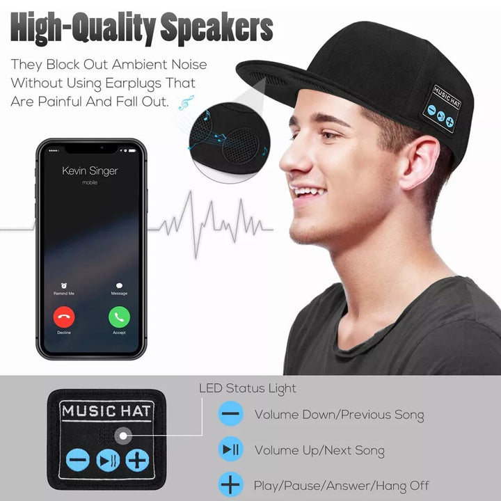 Bluetooth-högtalare Baseballkeps – Trådlös, Vattentålig och Stilig