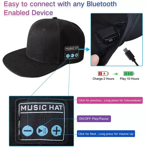 Bluetooth-högtalare Baseballkeps – Trådlös, Vattentålig och Stilig