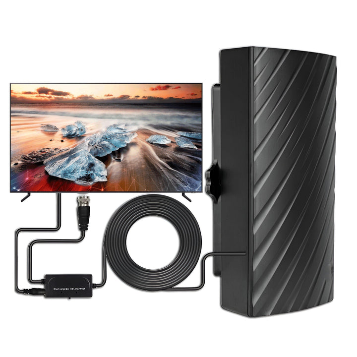 Långdistans 2025 Inomhus Utomhus Antenn Box Edition HDTV Förstärkt 460 Miles Räckvidd