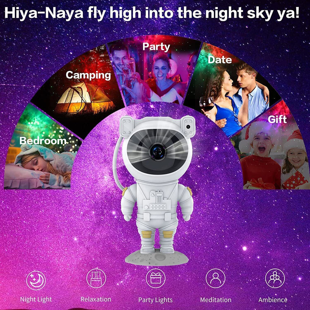 Astronautprojektor Galax Stjärnfull Himmel Nattlampa