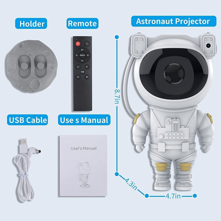 Astronautprojektor Galax Stjärnfull Himmel Nattlampa