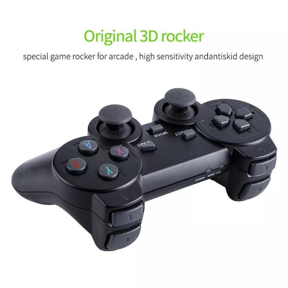 HDMI 4K TV Spel Stick Konsol | 64GB med 20,000+ Retro Spel &amp; 2 Trådlösa Spelkontroller