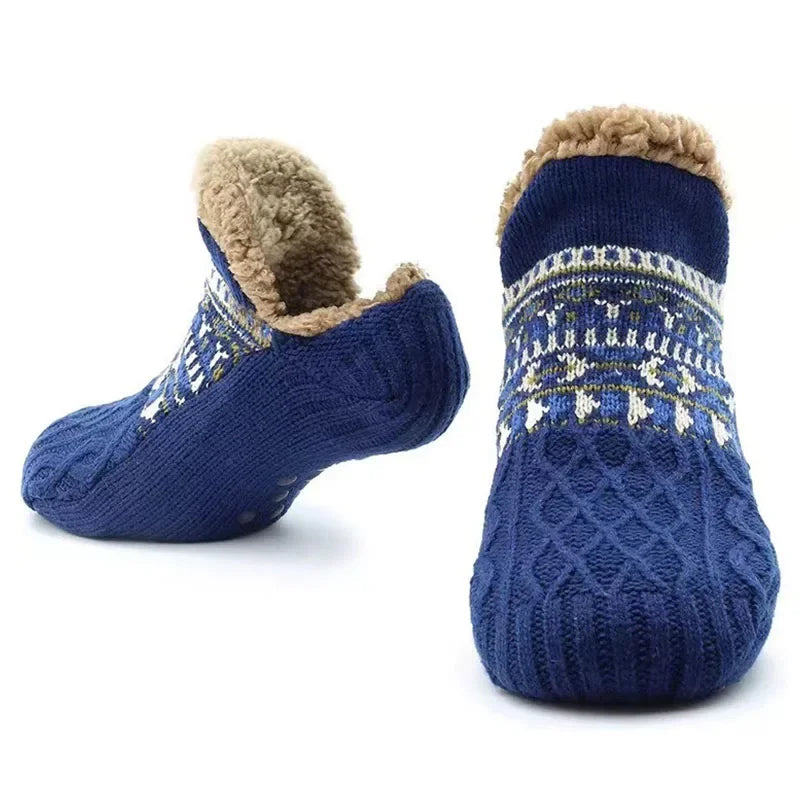 Snö-mönster Varm Socken för Vintern