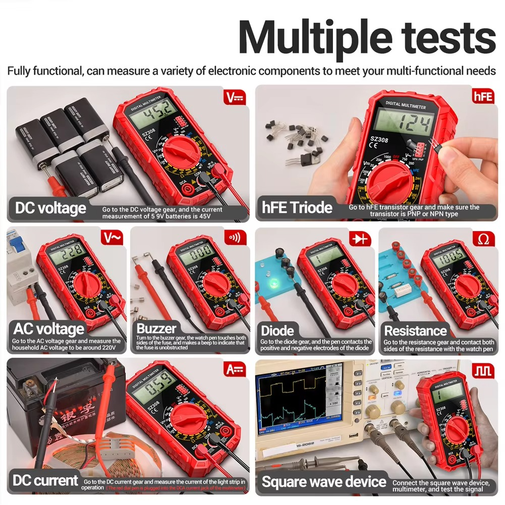 Elektrisk Testkit med Digital Multimeter