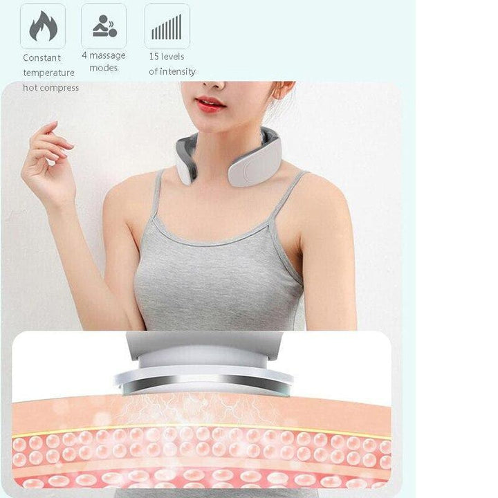 Nackmassageapparat med multi-läges pulsfunktion