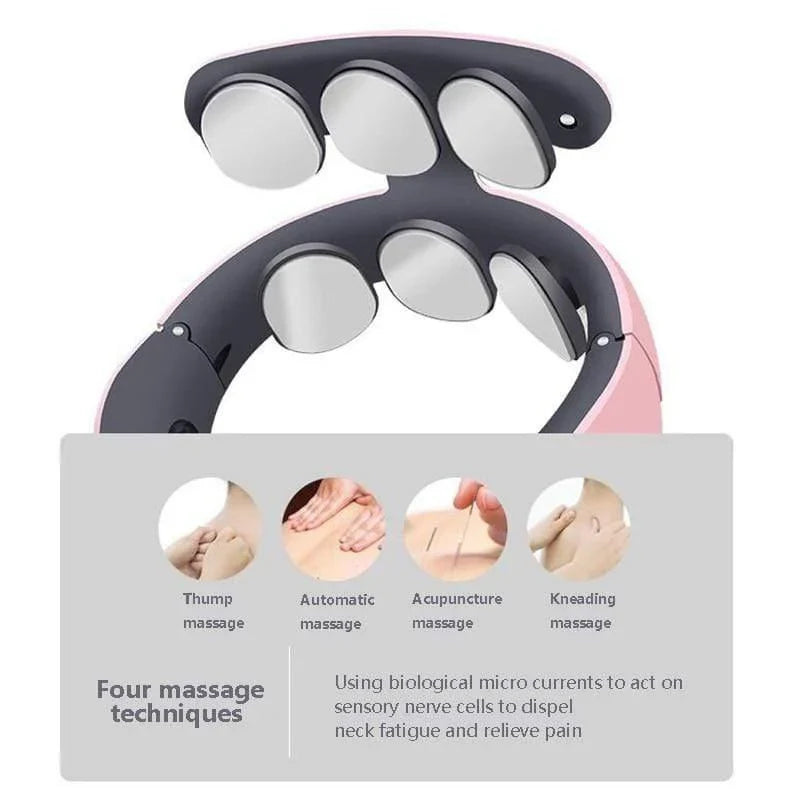 Nackmassageapparat med multi-läges pulsfunktion