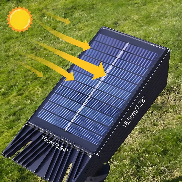 Vattentät LED Solarbelysning Multi-zoom Spot Light Landskapsbelysning RGB