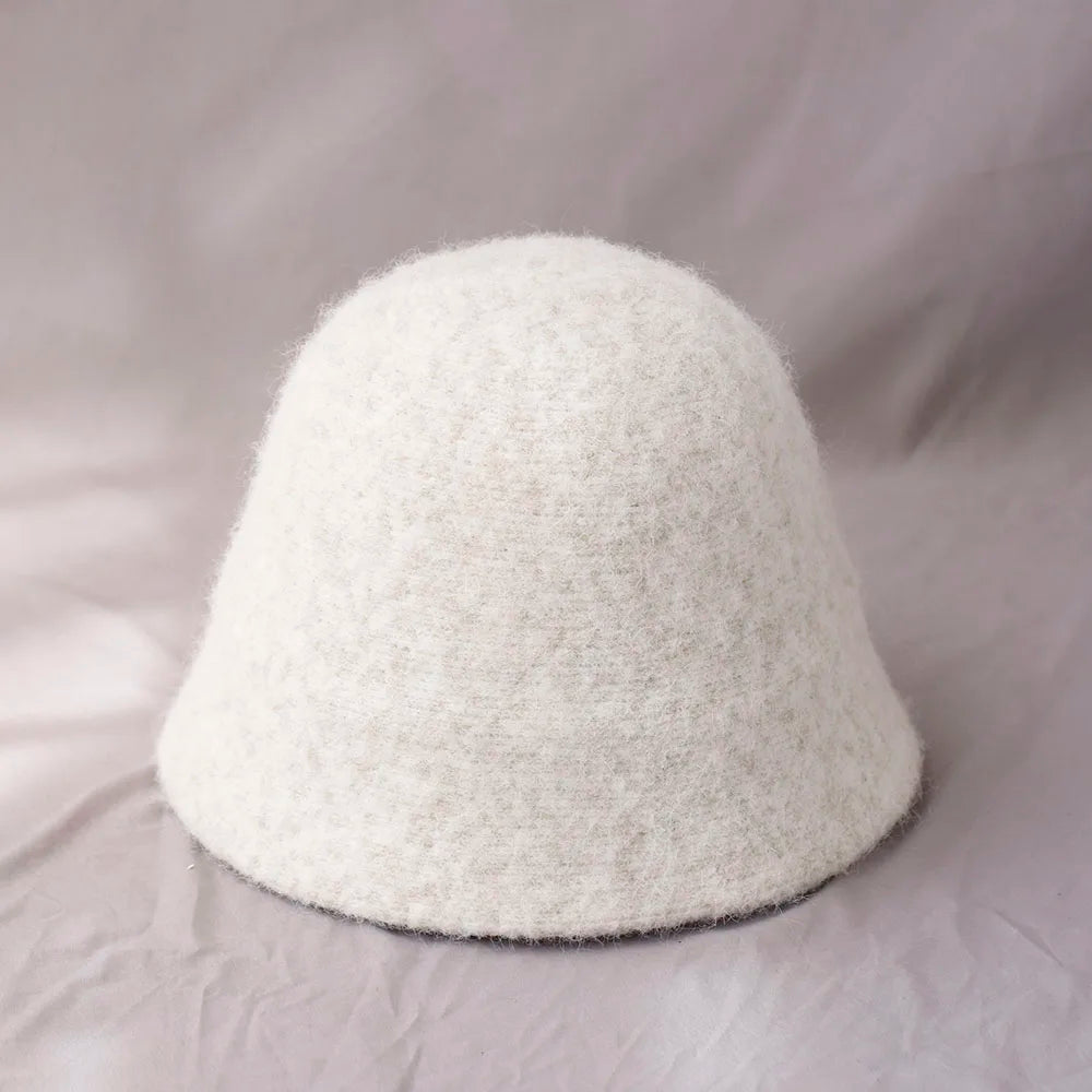 Kvinnors Vinter Ull Bucket Hat