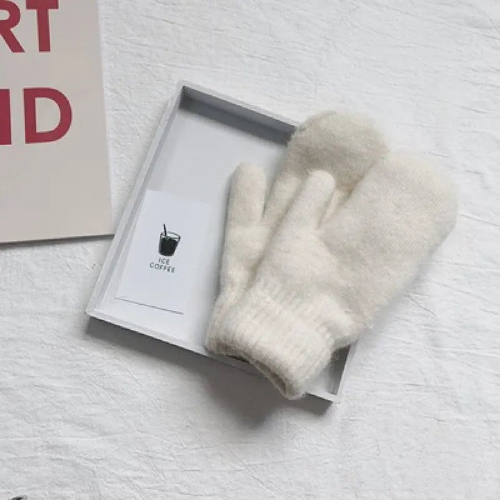 Cashmere Stickade Vantar Vinter för Kvinnor